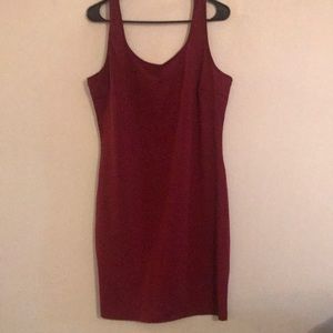 Zeagoo sleeveless burgundy color dress. Size XL